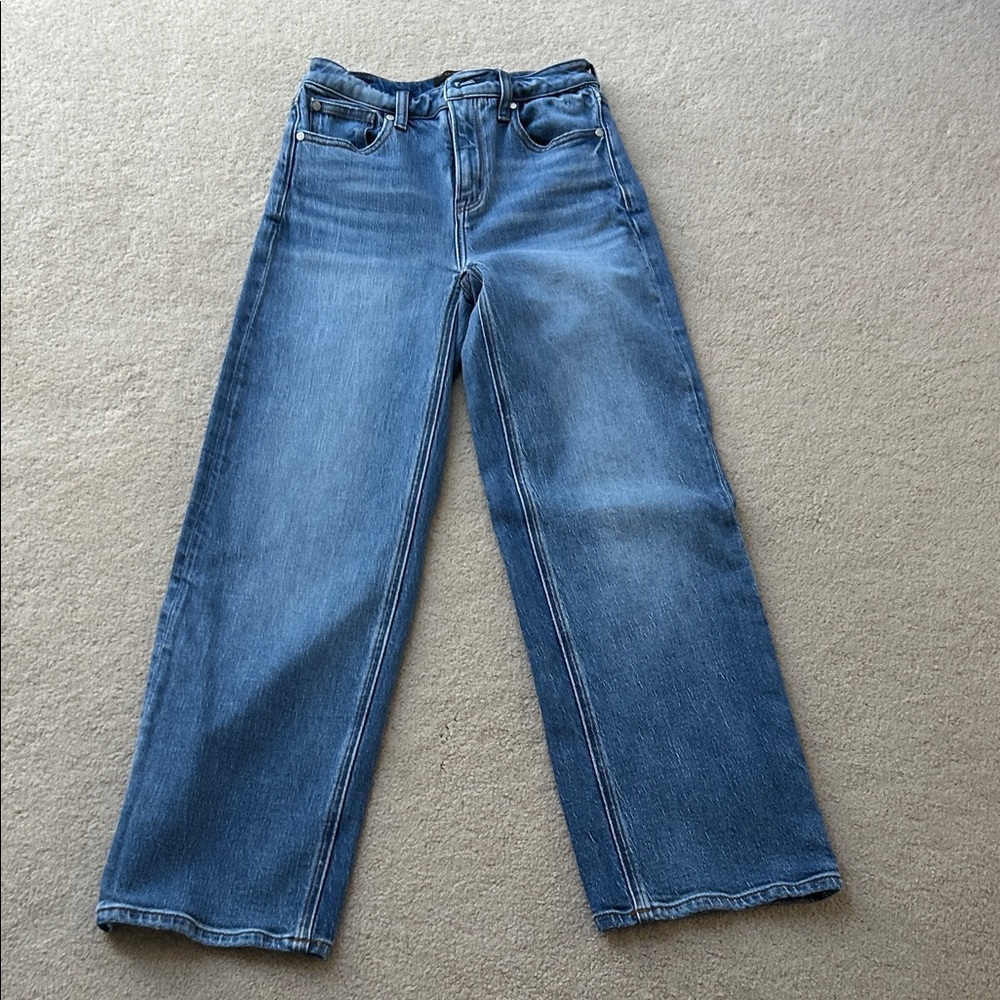 Quince Comfoet Stretch High Rise Relaxed Straight Leg Women's Jeans